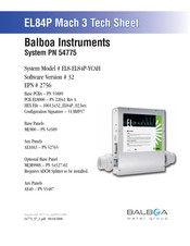 Balboa Instruments EL8-EL84P-YCAH Tech Sheet