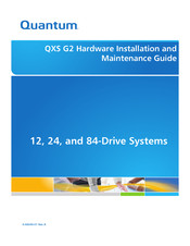 Quantum QXS G2 Series Hardware Installation And Maintenance Manual