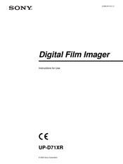 Sony UP-D71XR Instructions For Use Manual