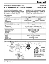 Honeywell RTY Series Installation Instructions Manual