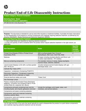 HP DiagTools 2.2 Product End-Of-Life Disassembly Instructions