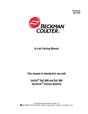 Beckman Couler UniCel DxC 800 In-Lab Training Manual