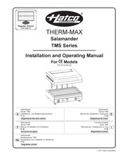 Hatco Therm-max Salamander Installation And Operating Manual