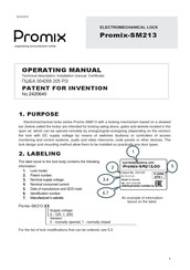 PROMIX Promix-SM213.01 Operating Manual