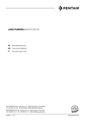 Pentair Jung Pumpen BAUFIX 200-50 Instruction Manual