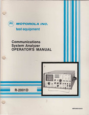 Motorola R 2001d Manuals Manualslib