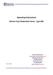 Böhmer BBF Operating Instructions Manual