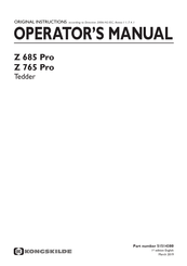 Kongskilde Z 685 Pro Operator's Manual