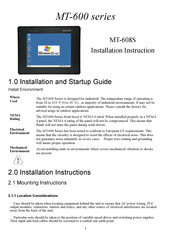 Weintek EasyView MT-608S Installation Instruction
