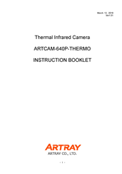 ARTRAY ARTCAM-640P-THERMO Instruction Booklet