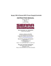 Sierra 954 Instruction Manual