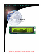 Matrix Orbital LCD4041 User Manual