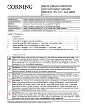 CORNING CCH-CF Quick Start Manual