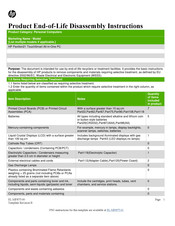 HP Pavilion21 TouchSmart All-in-One Disassembly Instructions Manual