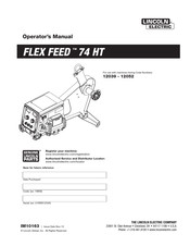 Lincoln Electric FLEX FEED 74 HT Operator's Manual