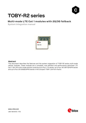 Ublox TOBY-R2 Series System Integration Manual