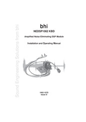 BHI NEDSP1062 KBD Installation And Operating Manual