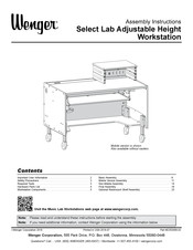Wenger Select Lab Adjustable Height Workstation Assembly Instructions Manual