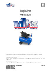 WilTec 50 l Operation Manual