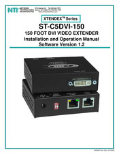 Network Technologies XTENDEX ST-C5DVI-150 Installation And Operation Manual