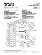 Analog Devices ADM1026 Preliminary Technical Data