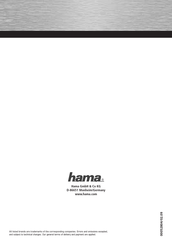 Hama Q 650 Operating	 Instruction