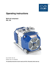 CVS RKL 160 Operating Instructions Manual