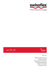 swissflex Uni 21_45 Operating Instructions Manual