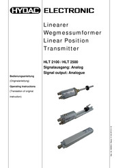 HYDAC ELECTRONIC HLT 2100 Series Operating Instructions Manual