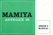 Mamiya AUTO-LUX 35 Owner's Manual