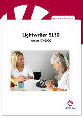 Abilia Lightwriter SL50 Quick Start Manual