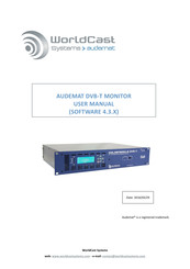 Worldcast Systems Audemat DVB-T Monitor User Manual