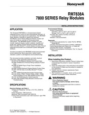 Honeywell RM7838A Installation Instructions Manual