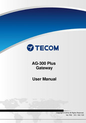 Tecom AG-300 Plus User Manual