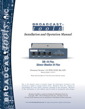 Broadcast Tools Silence Monitor III Plus Installation And Operation Manual