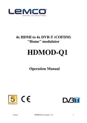 Lemco HDMOD Q1 Operation Manual