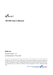 Duali DE-950 User Manual
