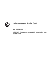 HP Chromebook 15t-de000 Maintenance And Service Manual