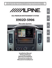 Alpine XXL Premium X902D-S906 Installation Manual