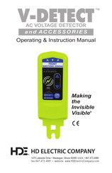 HDE V-DETECT Operating Instructions Manual