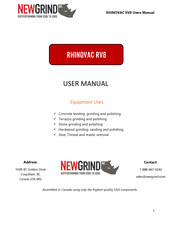 Newgrind RHINOVAC RV8 User Manual