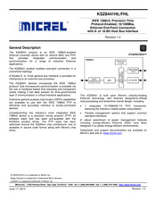 Micrel KSZ8441FHL Manual