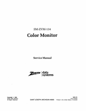 Zenith Data Systems SM-ZVM-134 Service Manual