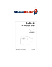 CleaverBrooks ProFire Q8-250 Installation Operation & Maintenance