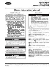 Carrier COMFORTLINK 48HG014 User's Information Manual
