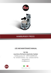 Fac HR 100 Use And Maintenance Manual