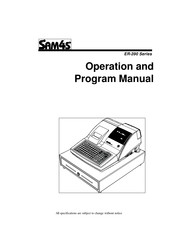 Sam4s ER-390 SERIES Operation And Program Manual