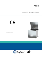 SystemAir MRH 500 Installation And Operating Instructions Manual