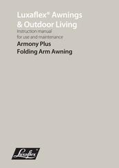 LuxaFlex Armony Plus Instruction Manual For Use And Maintenance
