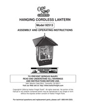 One Stop Gardens 92513 Assembly And Operating Instructions Manual